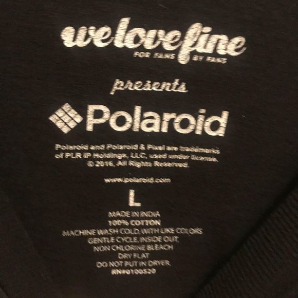 Men’s size Large black Polaroid t-shirt by We love fine - Picture 4 of 5